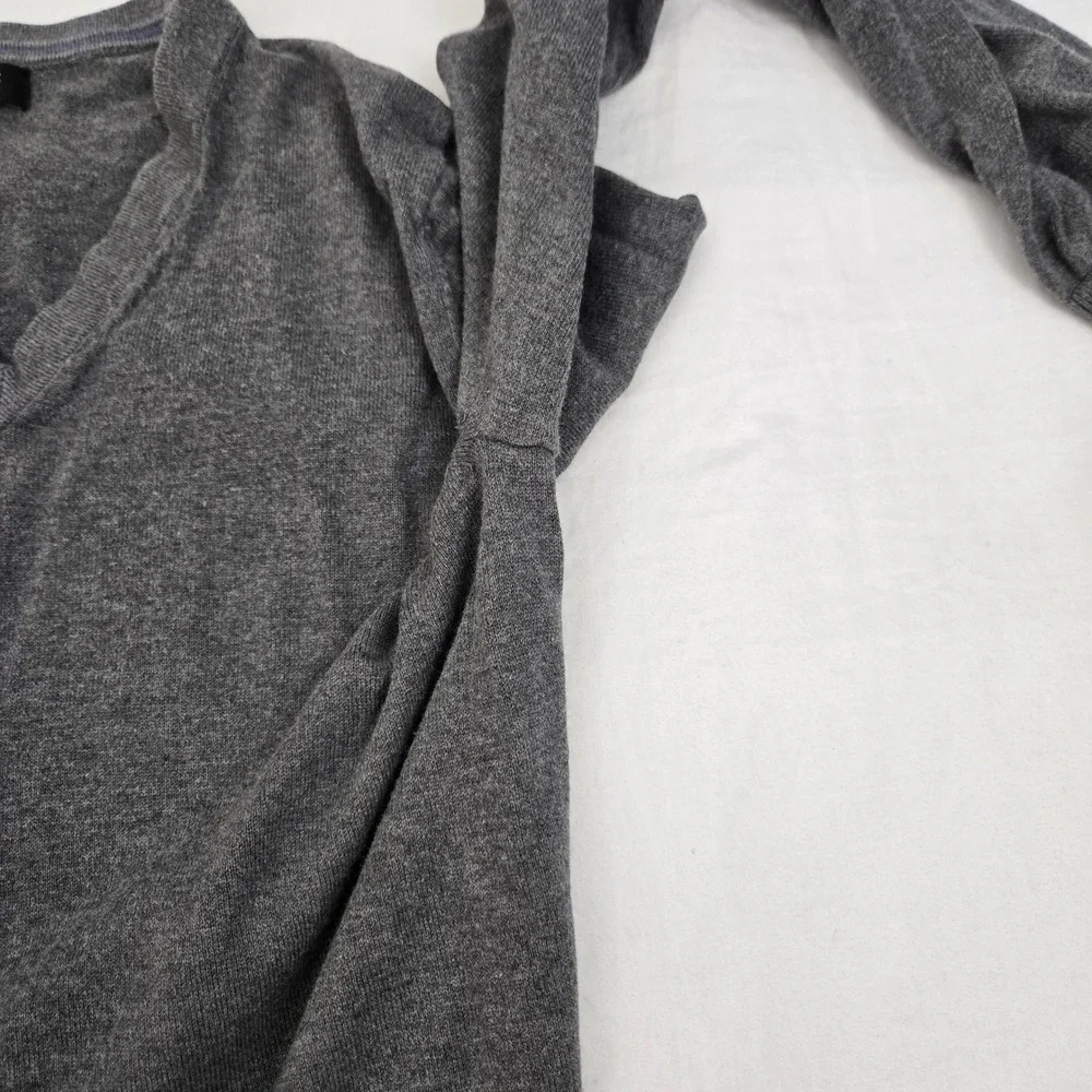 Banana Republic Luxury Blend V-Neck Sweater S Silk Cashmere Cotton‎ Gray Slim